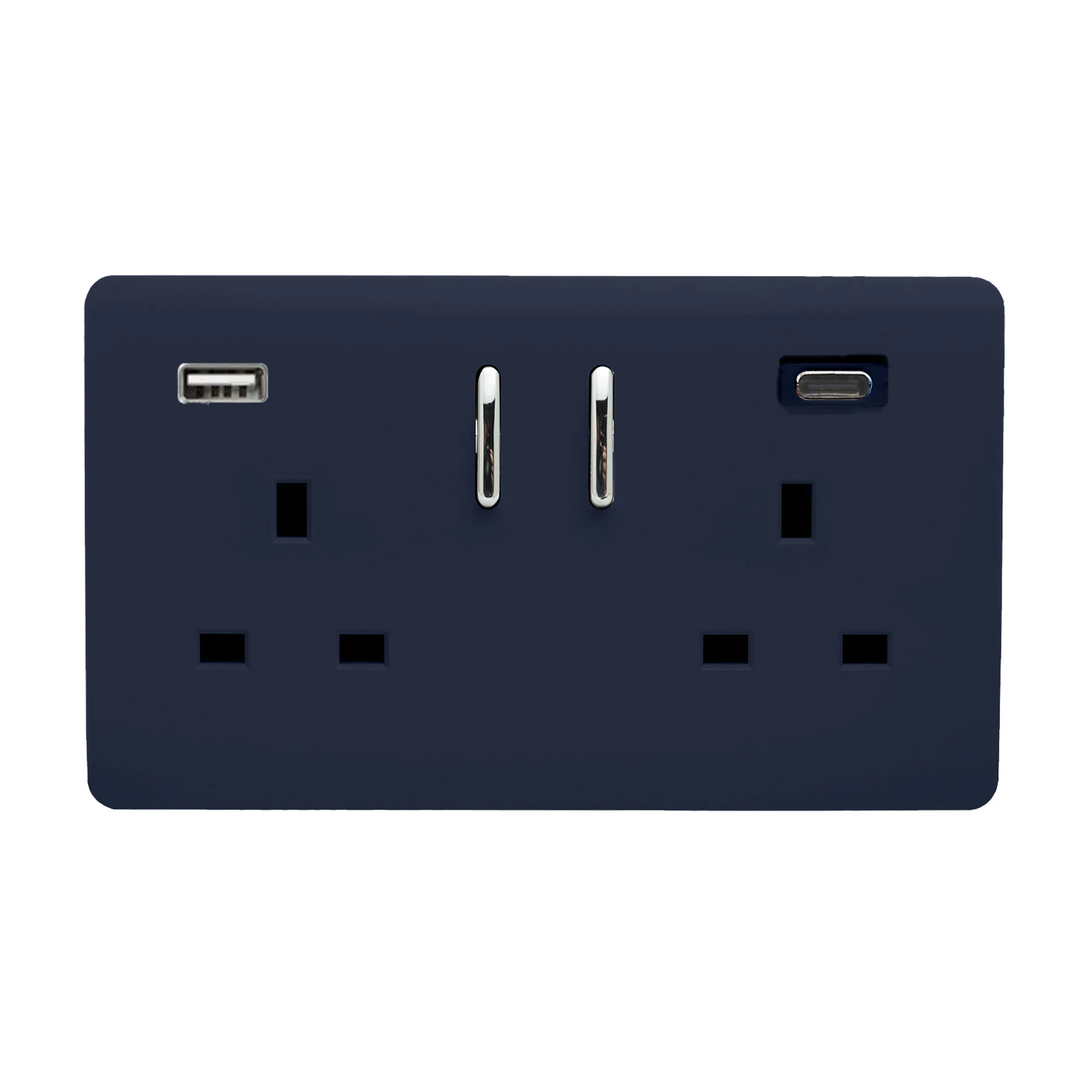 Navy Blue Wiring Accessories Trendi Decorative Screwless